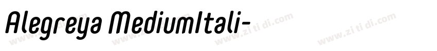 Alegreya MediumItali字体转换